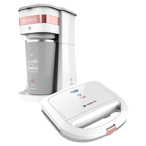 Kit Cadence Dream Rosé Gold - Cafeteira e Sanduicheira - 127V