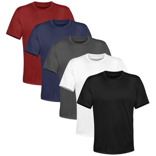 Kit 5 Camisetas Lisas de Algodão Basic Fashion