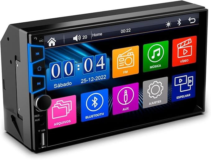 Central Multimídia Universal Mp5 Espelhamento Android IOS