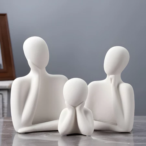 Estátua decorativa família 
