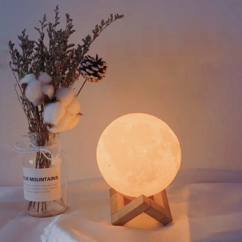 Lâmpada De Mesa LED Em Forma De Lua