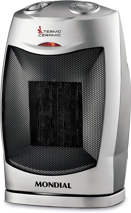 Aquecedor Termo Ceramic, Mondial, Preto/Prata, 1500W, 110V