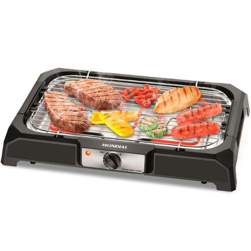 Churrasqueira Elétrica, Mondial, Preto, 1800W, 110V - CH-05